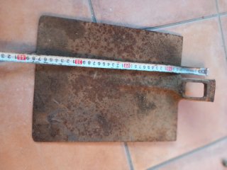 Azada antigua pala grande 32cm