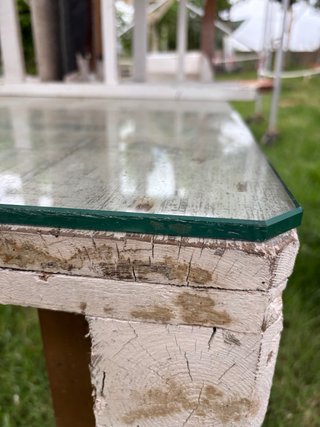 Juego de jardín: 2 bancos y mesa