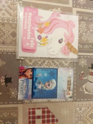 Invitaciones Unicornio y Parches Frozen