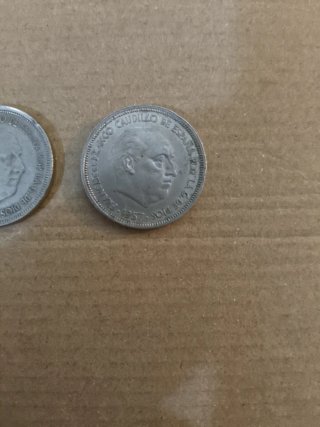 2 Monedas 50 Pesetas Franco 1957