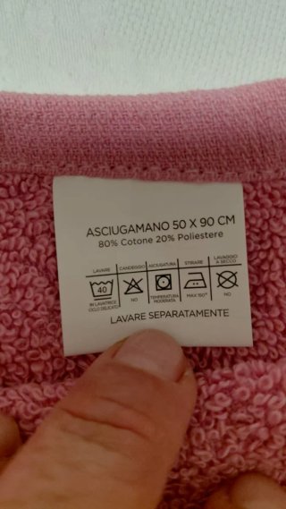Coppia Asciugamani Tess Srl Rosa