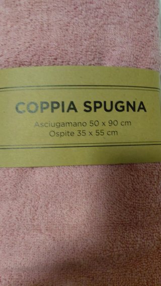 Coppia Asciugamani Tess Srl Rosa