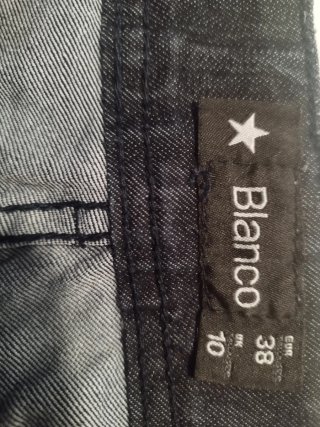 Falda vaquera corta Blanco talla 38