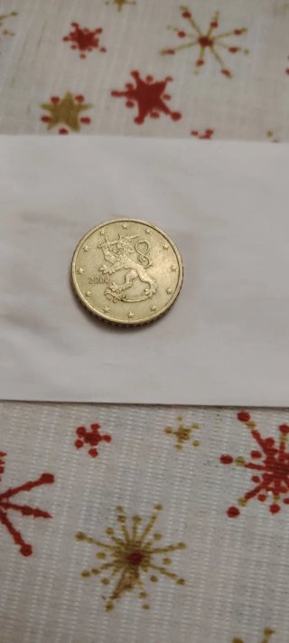Moneda 50 céntimos Finlandia 2000 error