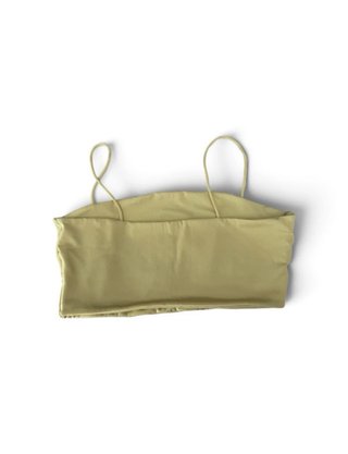 Top amarillo pistacho tirantes finos