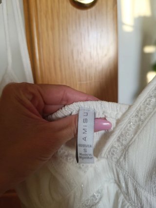 Top blanco tirantes con brillos