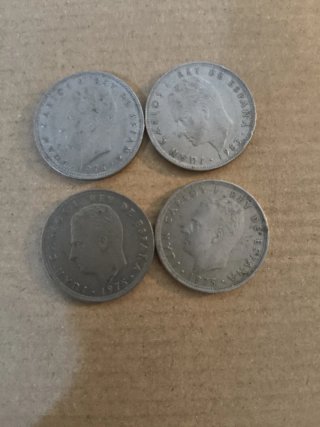 4 Monedas 25 Pesetas Corona