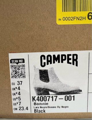 Botines Camper Negro Talla 37