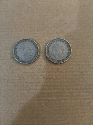 2 Monedas 25 Pesetas