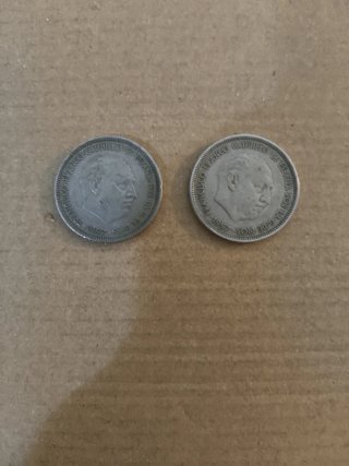 2 Monedas 25 Pesetas