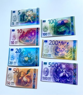 Pegatinas impermeables Billetes Pokemon Euros