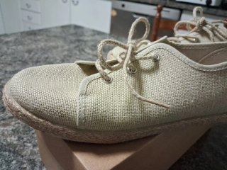 Zapatilla lino borde suela esparto 32+plantilla