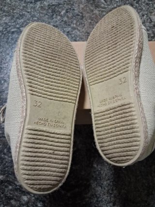 Zapatilla lino borde suela esparto 32+plantilla
