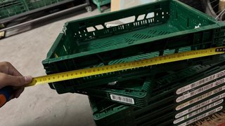 Lote 45/u de cajas apilables verdes