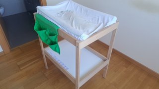 Cambiador de bebé madera con bolsillos