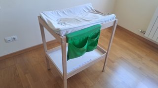 Cambiador de bebé madera con bolsillos