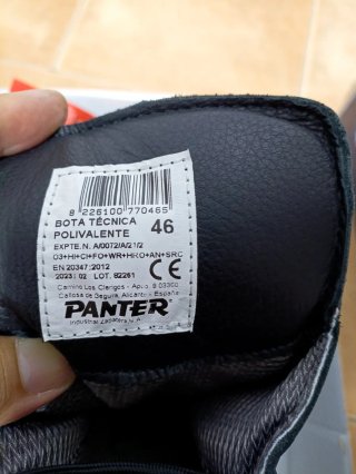 Botas militares Panter Talla 46 Negras