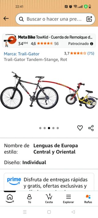 Trail-Gator Barra de remolque bici infantil
