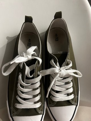 Zapatillas lona tipo converse talla 43 gris