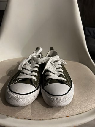 Zapatillas lona tipo converse talla 43 gris