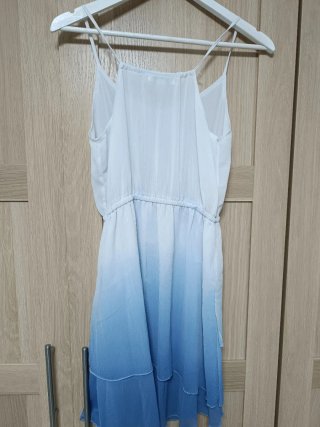 Vestido Ombré Azul y Blanco
