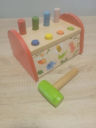 Caja de martillar de madera para bebé