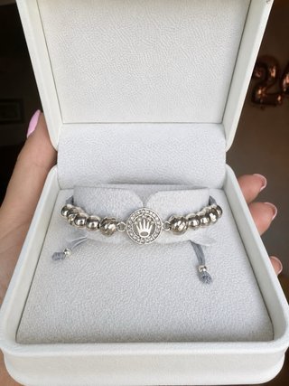 2 Pulseras Plata Ley 925 Medalla Rolex