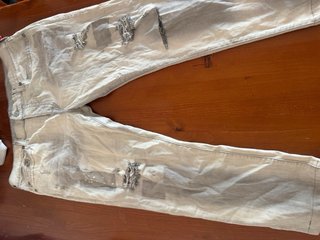 True Religion Jeans Grises Desgastados