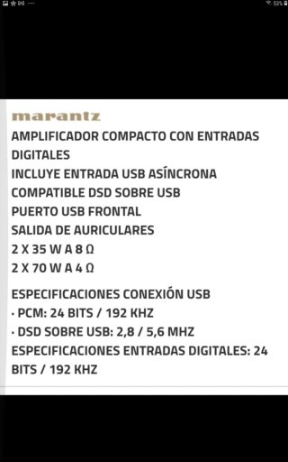 Amplificador Marantz Negro y Madera