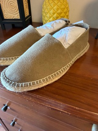 Alpargatas Mango Piel caqui Talla 39  25 cm