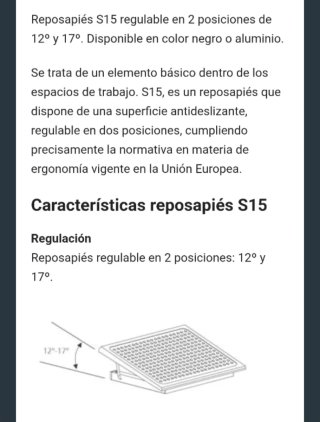 Reposapiés metal. certificado Systemtronic