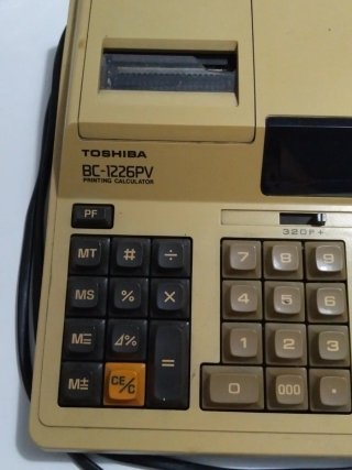 Calculadora Toshiba BC-1226PV Impresora Vintage