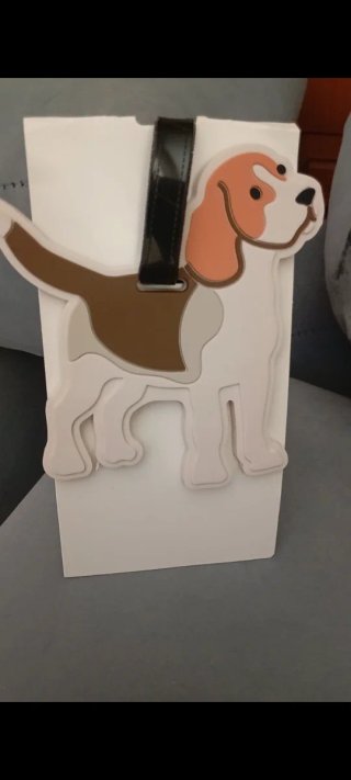 Etiqueta para equipaje perro beagle