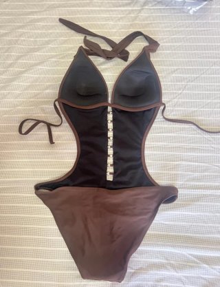 Trikini bañador marrón chocolate nuevo talla 42