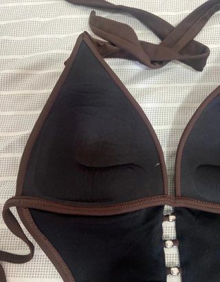 Trikini bañador marrón chocolate nuevo talla 42
