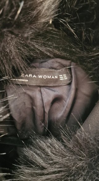 Abrigo Zara Mujer Negro Talla XL