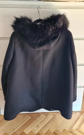 Abrigo Zara Mujer Negro Talla XL
