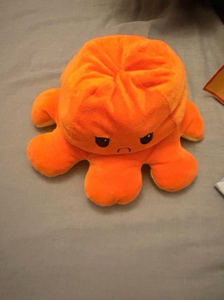 Peluche Pulpo Reversible Amarillo