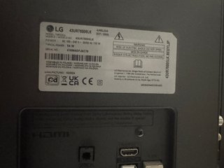 Smart TV LG 43” 4K UHD 43UR78006LK