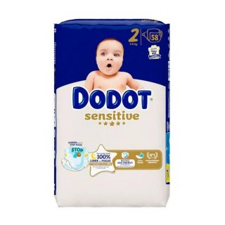 6 paquetes de Pañales Dodot Sensitive Talla 2 (58