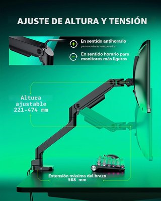Soporte Brazo Monitor ARES WING 17-49
