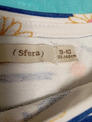 Vestido niña Sfera corto margaritas doradas 9 años