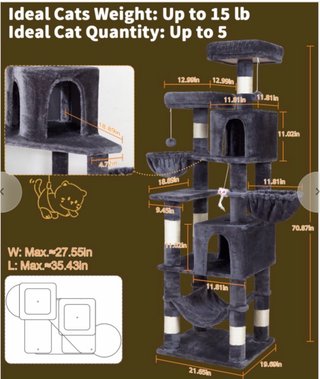 Árbol rascador para gatos PT18- NUEVO