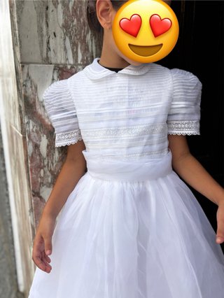 Traje Comunión Niña Talla 10Años Blanco