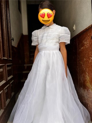 Traje Comunión Niña Talla 10Años Blanco