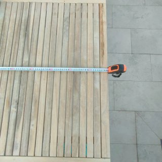 Mesa de exterior extensible de teca