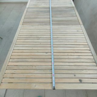 Mesa de exterior extensible de teca