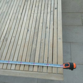 Mesa de exterior extensible de teca