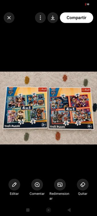 Lote 2 cajas de Puzzles Trefl Patrulla Canina