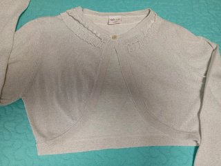 Bolero niña plateado destellos 152 cm